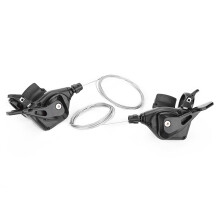Pair Triple Speed Bike Gear Shifter 3x7/8/9-Speed Metal Black