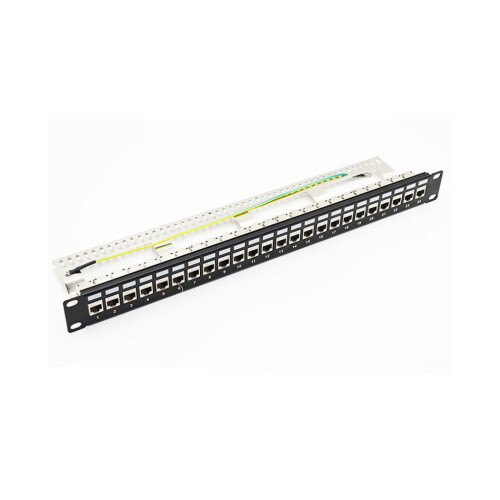 Cat7 Patch Panel 24 Port CAT7/CAT6A Patch Panel 1U 19 inch 1
