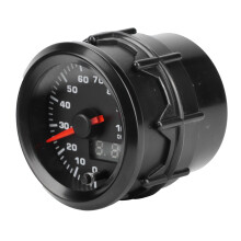 52mm Oil Pressure Gauge Meter with Digital Display, 52x49mm Black