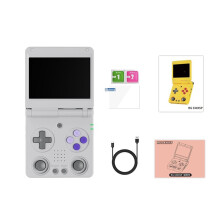 ANBERNIC RG34XXSP Flip Handheld Game Console 3.4 Inch IPS Screen 64G 5K Games 3300mAh Foldable WIFI Retro Video Gaming Player,C