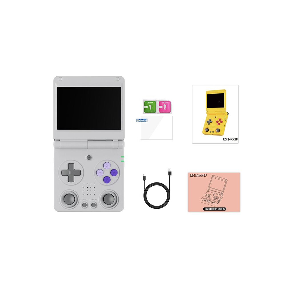 Anbernic Rg34xxsp Flip Handheld Game Console 3.4 Inch Ips Screen 64G 5K Games 3300Mah Foldable Wifi Retro Video Gaming Player,C 6031741564722