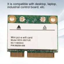 Dual Band 2.4G/5Ghz WIFI Mini PCI‑E Card 433Mbps, Support Windows 7/10