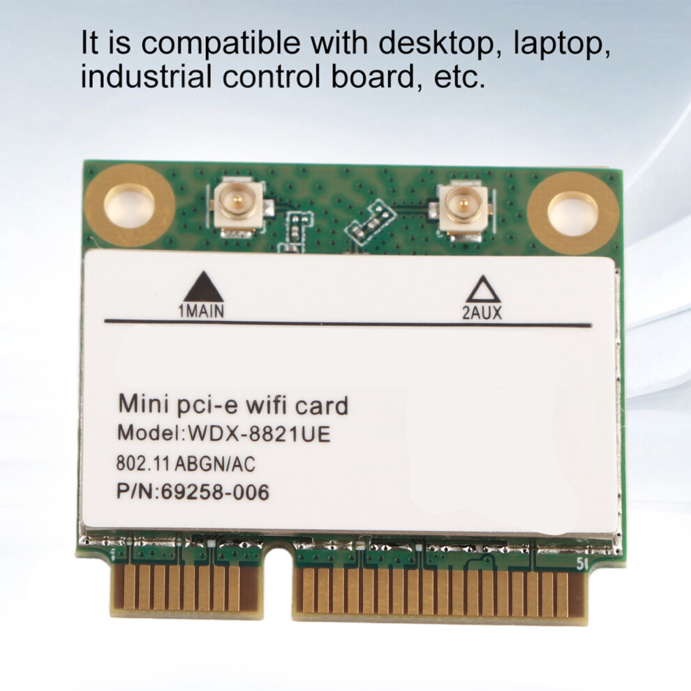 Dual Band 2.4G/5Ghz Wifi Mini PciâE Card 433Mbps, Support Windows 7/10 4071392654092