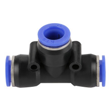 12mm Pneumatic Air Hose 3 Way Tee Fittings Quick Push Connectors 10 Units