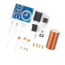 Electronic DIY Tesla Coil Kit with LED Spark & Remote Compact Size DC12V Power