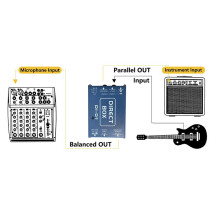 Passive DI Box Direct Injection DIBOX Direct Box Impedance Conversion DI Audio Isolator DI Effects Passive DI Box