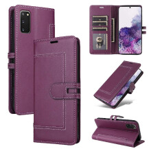 () Flip Case For Samsung Galaxy S20 FE Premium PU Leather Magnetic Buckle Closure Kickstand Card Slots RFID Blocking