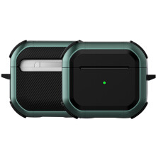 Elegante custodia protettiva per AirPods, progettata per la custodia di ricarica di AirPods 1/2 e Pro, in fibra di carbonio, design in due pezzi per
