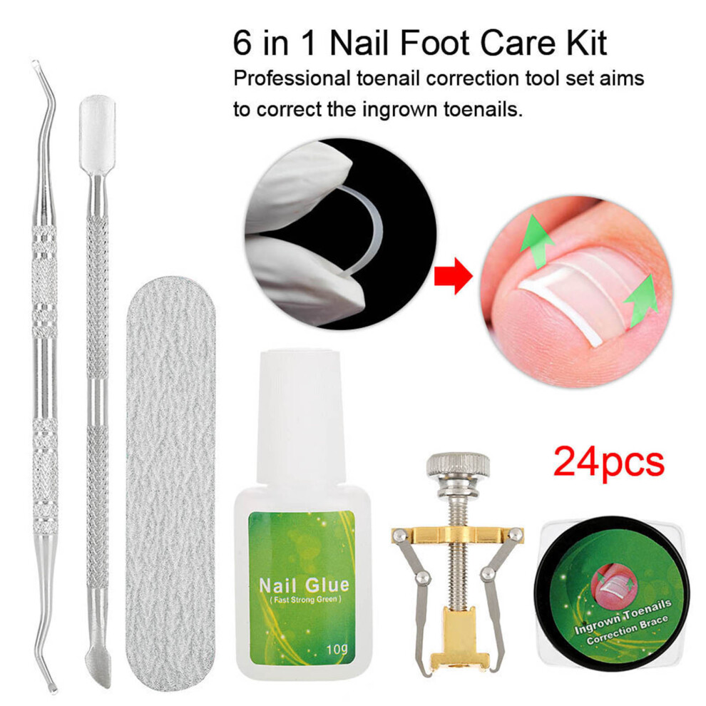 6 in 1 Ingrown Toenail Fixer Set with Correction Wire and Tools