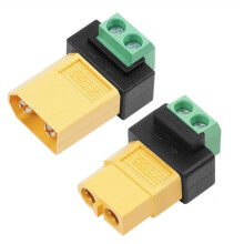 2pcs XT60 Connectors Terminal Adapter,XT60 to 2Pin Solderless Terminal Adapter for Solar Panels,Model Aircraft