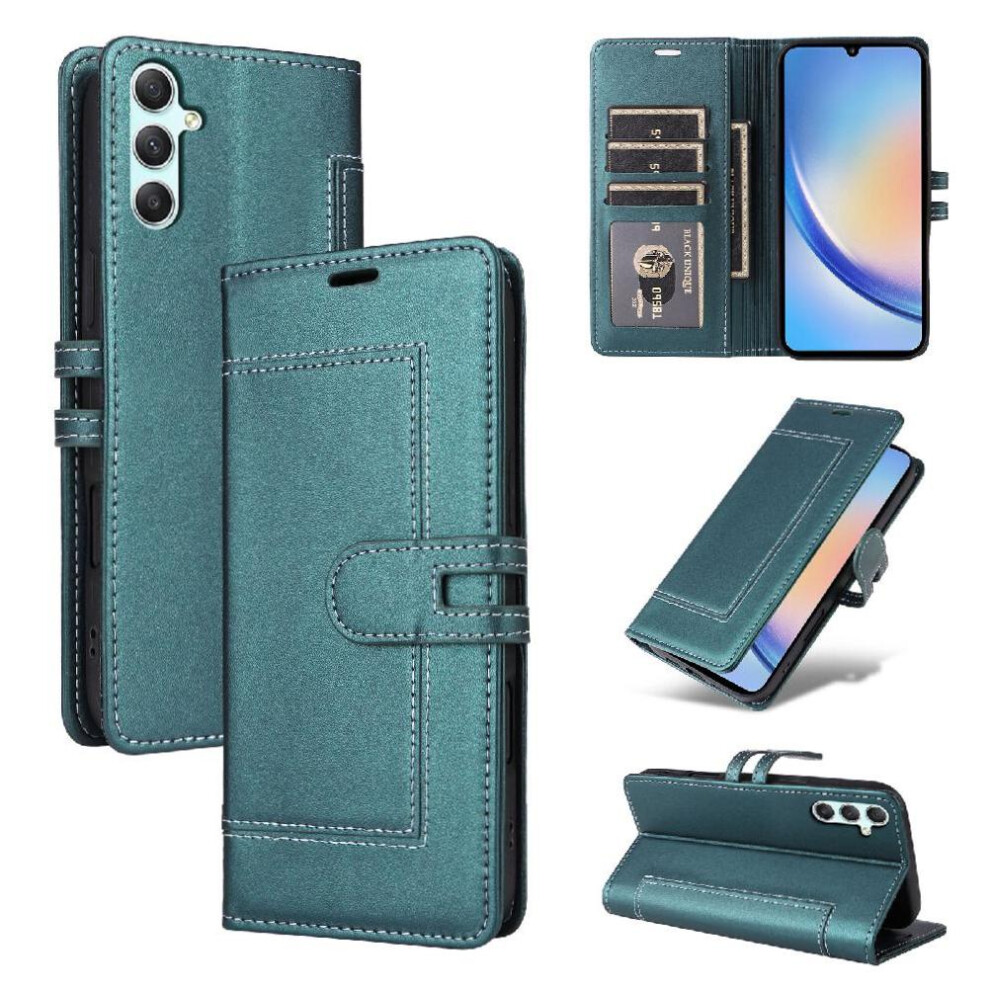() Flip Case For Samsung Galaxy A25 5G Premium Pu Leather Card Slots Rfid Blocking Magnetic Buckle Closure Kickstand 764563246625
