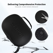 AMVR OOM Draagbare Opbergtas voor Meta Quest 3S VR-Headset PU-Leren Harde Draagtas voor Meta Quest 3 VR-Accessoires
