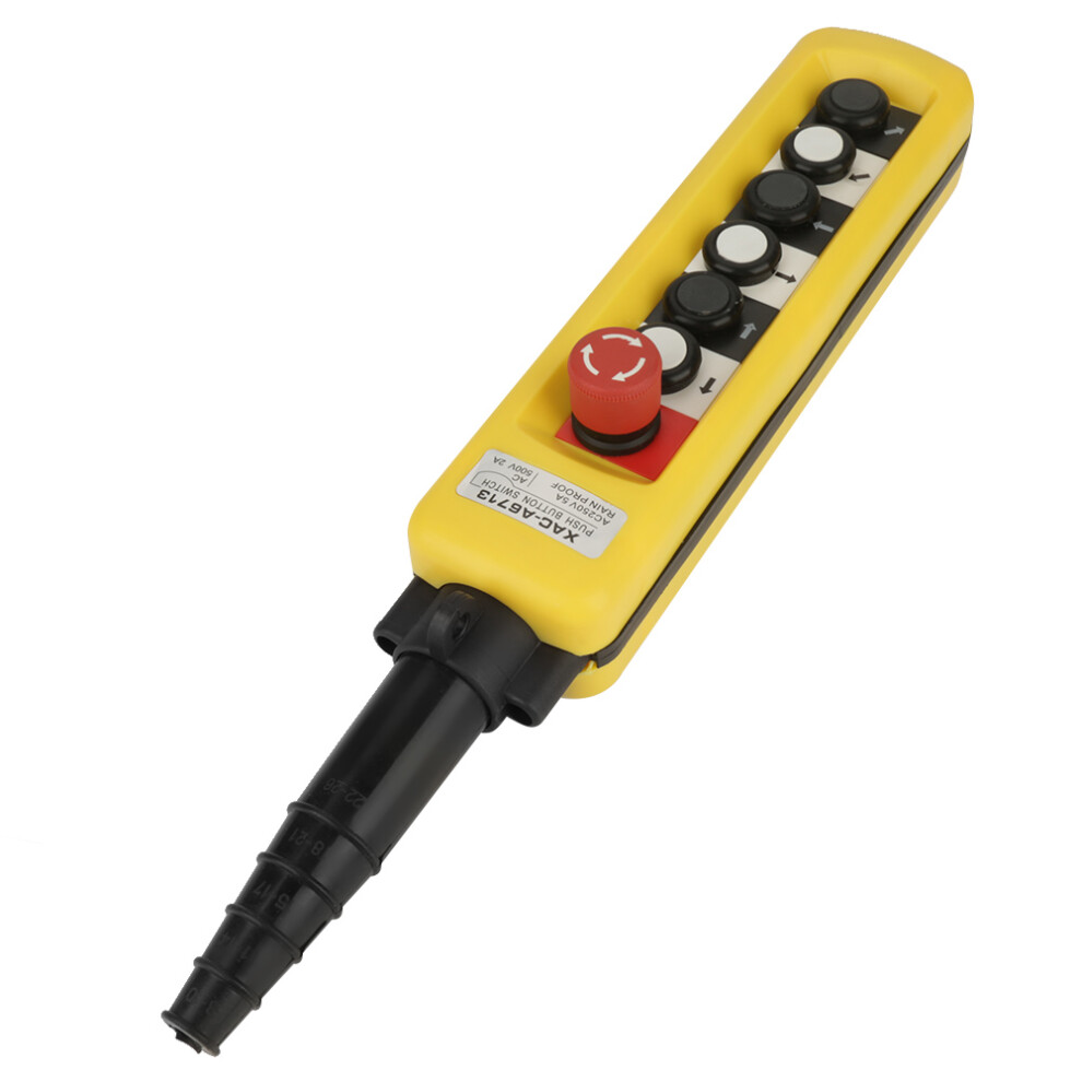 Rainproof Crane Chain Hoist Push Button Switch 46.5Cm & Black/White 7661392674533