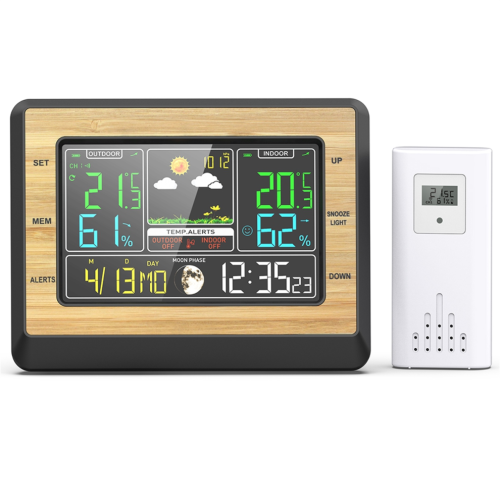 Wettervorhersagestation mit Feuchtigkeitsmesser und Sensor 1