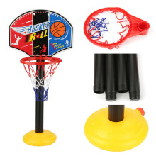 Mini Basketball Set Portable Adjustable Indoor Outdoor Toy for Kids Training