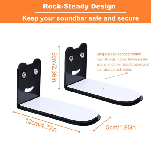 Universal 4.72-inch soundbar wall mount kit 2