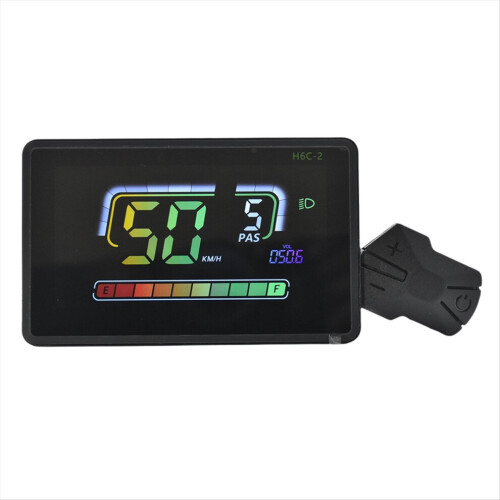 H6C-2 E-Bike Messgerät LCD-Display Elektroroller Geschwindigkeitsmesser 6-PIN 1