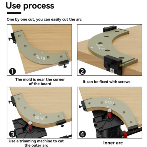 Woodworking Router Bows Angles Positioning Template Carpentry Special 1