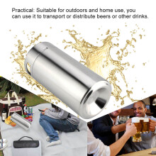 4L Stainless Steel Mini Beer Barrel with Spiral Cover – Durable and Rustproof