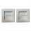 2 dish brush wall plates, white 2