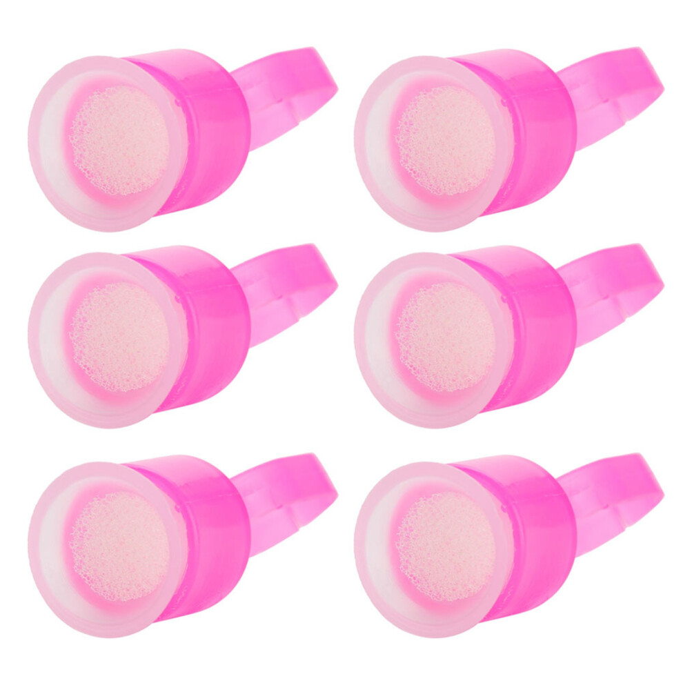 Disposable Tattoo Ink Ring Cups with Sponge, 50Pcs, Red, Adjustable Size
