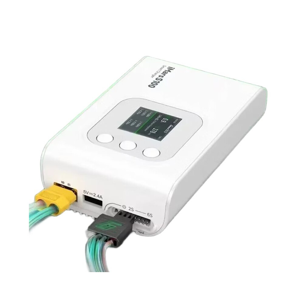 Imars S100 100W Balance Charger Discharger - 2-6S Lipo/Life/Nimh W/ Xt60 Plug For Fpv Drones & Model Planes White 6031925069715