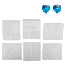 6pcs Silicone Gel Resin Casting Molds Jewelry Pendant DIY Crafts