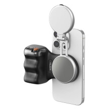 TELESIN Fun Shot Magnetic Phone Camera Grip + Selfie Light Bundle for & Android,for Selfies/Photography