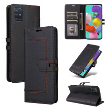 () Flip Case For Samsung Galaxy A71 Magnetic Buckle Closure Kickstand Card Slots Premium PU Leather RFID Blocking