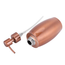350ml Stainless Steel Hand Pump Dispenser Rose Gold Bathroom Accessory