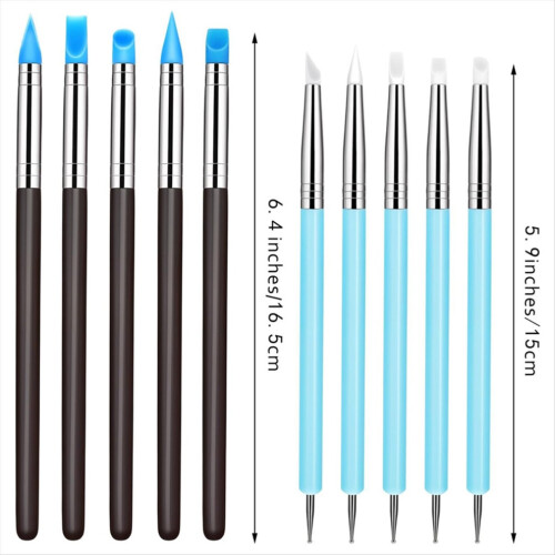 10 PCS Rubber Clay Modeling Tools, Polymer Clay Tools, 1