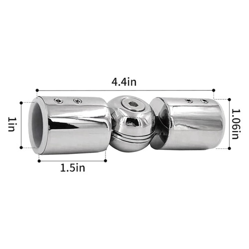 2 Eckverbinder für Gardinenstangen (silber) 1