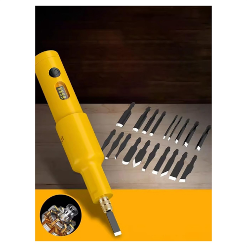 Electric engraving machine, rechargeable, with 20 interchangeable blades 1