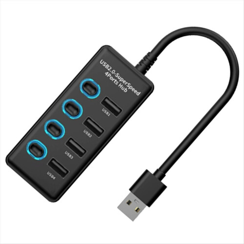 USB 2.0 Hub Docking Station with 4 Ports and Switch Charging Function 2