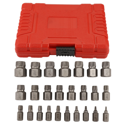 Screw extractor, hexagonal shank, imperial screw remover tool, natural color 1