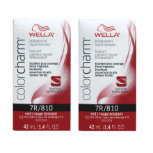 (2-Pack) Wella Color Charm Permanent Haircolor 7R/810 Red Red