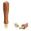 2 Holzfeilengriffe, Holzgriffe mit Messingzange 2