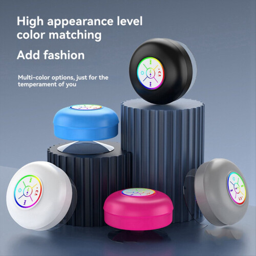 Bluetooth-Lautsprecher mit farbiger LED-Beleuchtung, klein, schwarz 1