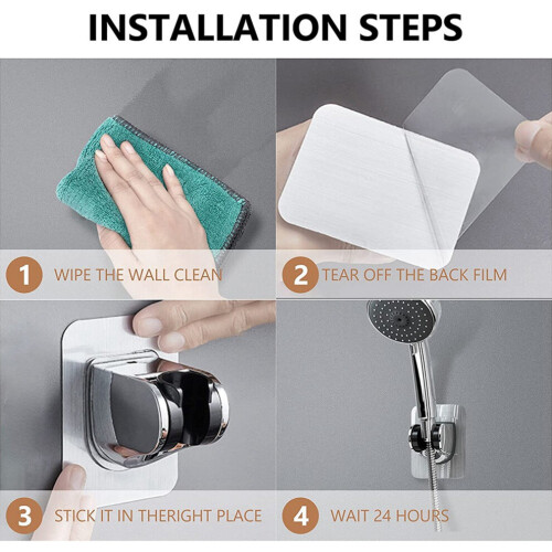 Hand shower holder without drilling, angle-adjustable shower holder 2