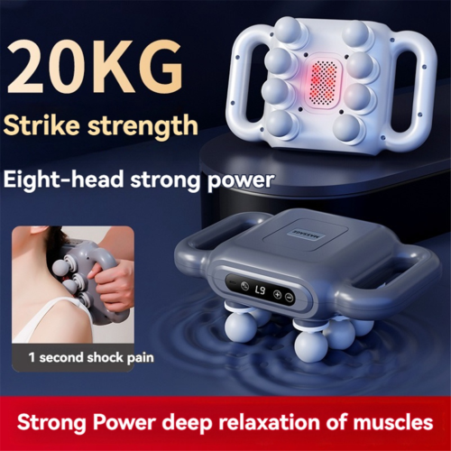 Back massager for deep tissue pain relief with LED screen A 1