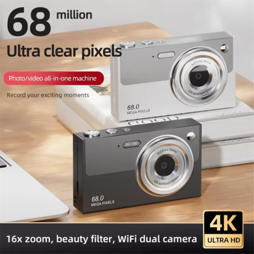 4K digitale camera met wifi, compacte camcorder, zwart 2
