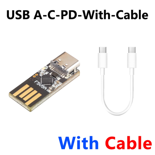 PD-adapter met kabel, mini PD-triggeractivering, voeding USB-A naar USB-C 1
