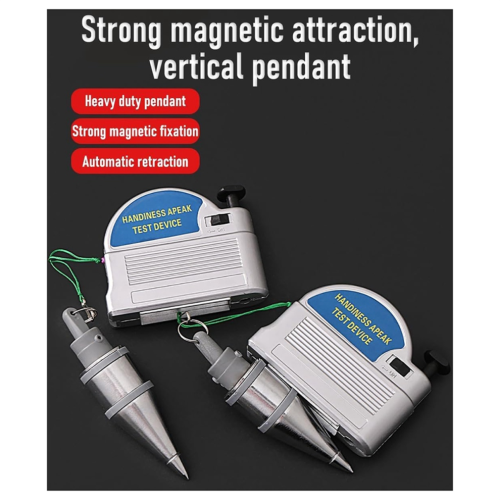 Retractable plumb bob, magnetic stabilizing tool, 2 pieces 2