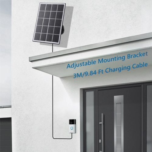 20W Solar Panel Charger for Ring Video Doorbell, White 2