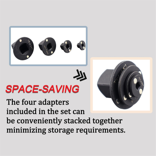 4-piece Low Profile Impact Socket Adapter Set. Drive ratchet adapter 1