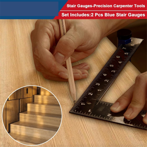 Stair gauges for frame angles – Precision carpentry tools 1