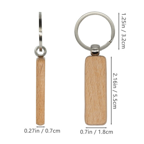 Trägravyrämnen för nyckelringar, 20-pack (bredd: 1,7 cm) 1