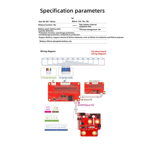 LTC6811 12S Smart Slave Board Batterihanteringssystem 1