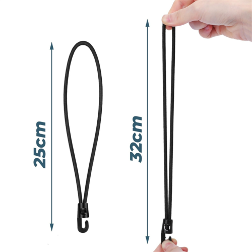 Bungee cord with hook, 20-pack expander with hook, 25 cm 1