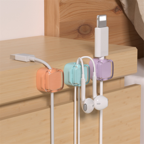 6 magnetic cable management clips for data cables, white 1
